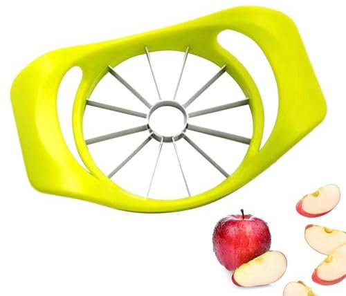Apfelschneider, Edelstahl Apfelteiler Apfelteiler Obstschneider, Edelstahl Obstentkerner, Küchenwerkzeug für Obstzubereitung, Obstschneider ideal für Äpfel und Birnen