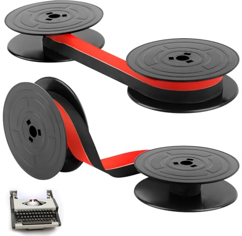 2 Stück GR4 Farbband für Schreibmaschine, Rot und Schwarz Nylon Typewriter Farbband, Kompatibel mit Klassischen Modellen, Schreibmaschinenband für Klare und Präzise Druckergebnisse