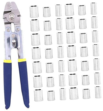 HOMSFOU Doppeldraht-crimpwerkzeug Kabelschuh-crimpzange Für Elektrikerzange Edelstahl-kabel-crimpzange Mit Für Outdoor-angeln