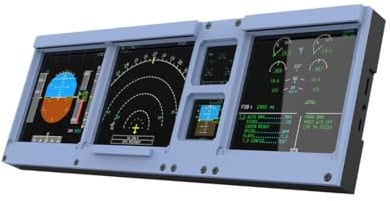 TechSpieler D106 A32X/A35X/A38X PFD-ND-ECAM-E/WD 4-in-1-Display for MSFS 2020/2024 - Compatible with Fenix, PMBG, FBW NEOV2 - Windows Home Cockpit Panel