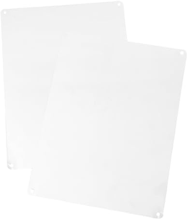 Gogogmee Lot de 2 Panneaux Vierges en Aluminium Argenté 355 X 255 MM Résistants aux Intempéries pour Signalisation Extérieure Panneaux Décoratifs Personnalisables pour Jardin et