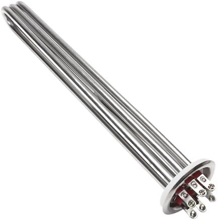 Élément chauffant à bride parallèle 3U 380 V 9000 W, chauffage tubulaire immersion avec sonde de température