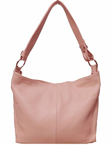 Bottega Carele Borsa Donna a spalla in vera pelle made in Italy BC214 (Rosa)
