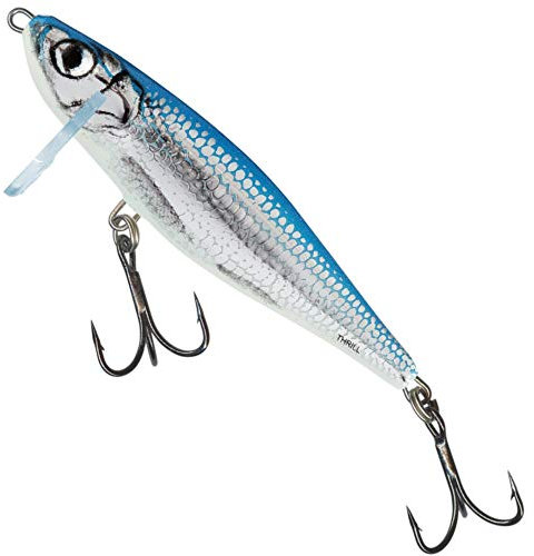 Salmo Thrill Wobbler sinkend, Farben:Blue Fingerling, Länge/Gewicht/Laufverhalten/Tauchtiefe:7cm / 7g / sinkend