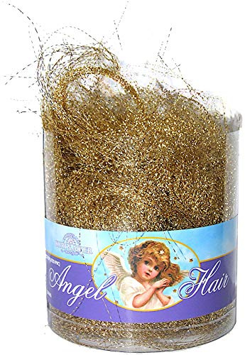 Kurt Adler Electroplated Shimmering Gold Angel Hair (1) Count