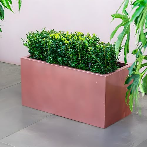 Primrose Frost and Rust-Resistant Outdoor Zinc Trough Planter in a Copper Finish 100cm