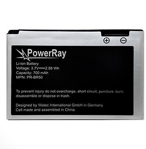 PowerRay Battery Ersatzakku Akku PR-BR50 kompatibel mit Motorola V3, V3xx , PEBL U6 , RAZR V3 , RAZR V3i , 700 mAh