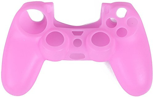 Silicone rubber soft case Gel skin cover for Sony PlayStation 4 PS4 Controller-Pink