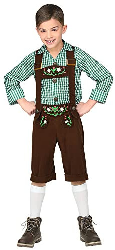 W WIDMANN MILANO Party Fashion - Costume da bambino bavarese, camicia, pantaloni tradizionali, festa della birra, festa popolare, costumi in maschera