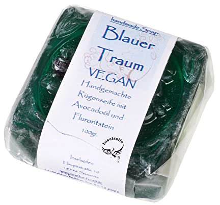Seife Blauer Traum, vegan, aus pflanzlichen Ölen & Fetten (100g)