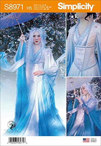 SIMPLICITY Sewing Pattern S8971 Misses' Fantasy Costume, Paper, White, Various