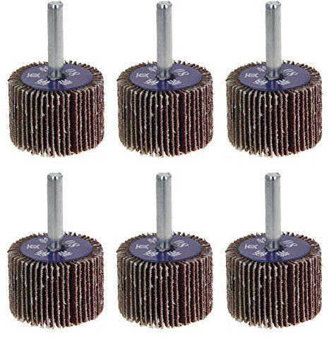 Utoolmart Schaftmontierte Lamellen-Räder mit Spanndorn mit 35 mm Schleifkopf, Schleifmittel, Schleifscheibe, Polieren, Rotationszubehör-Set zum Schleifen, 8 Stück