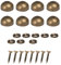 8PCS Spiegelschrauben Messing Spiegelschrauben Kappenabdeckung Nägel Befestigungselemente Golden für Dekorative Spiegel, Schilder/Werbehardware, Nägel, Bau… (9mm, bronze)