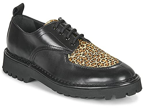 Kenzo K Mount Derby-Schuhe & Richelieu Damen Schwarz/Leopard - 37 - Derby-Schuhe Shoes