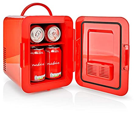 NEDIS Tragbarer Mini-Kühlschrank | 4 l | AC 100-240 V / 12 V | rot