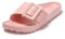 JOMIX Claquettes Femme Tongs Femme avec Boucle Réglable Chaussons d'été en Caoutchouc Confortable pour Douche Piscine Plage (Rose, 37)