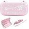 Mytrix Pink Sakura Tragetasche für Nintendo Switch/OLED/Lite, Tragbare Case für Switch-Konsolenzubehör, schützende Reise-Aufbewahrungstasche für Switch mit 10 Spielkartenfächern