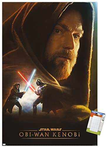 Trends International Star Wars: Obi-Wan Kenobi – Obi-Wan Collage Wandposter, 37,4 x 56,8 cm, Premium-Poster und Passepartout