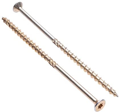 Keple Vis à Bois Tête Plate 8 mm x 140 mm - Torx Autotaraudeuses pour Traverses de Chemin et Construction - Lot de 50 Pièces