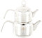 Karaca Manes Mini Teekannenset Metall Teekannen-Set, Geeignet, Türkische Teekanne, Tea Maker, Caydanlik, Demlik, Teekocher, Tea Pot, Tee, Tea