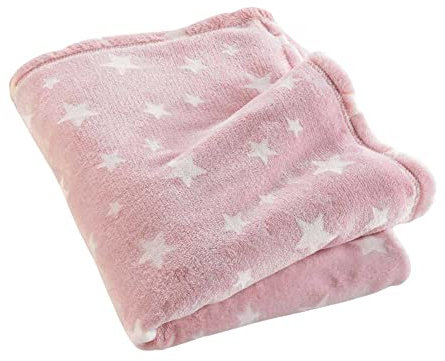 Douceur d'Intérieur, Plaid (125 x 150 cm) Fluo Night Rose, Flanelle Phosphorescente