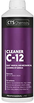 C-12 Bodenreiniger 1 L | Entfernt fettigen Schmutz | Reinigt Boden- und Wandfliesen, Klinker, Granit, Marmor, Travertin, Sandstein, Terrazzo, Beton und PVC