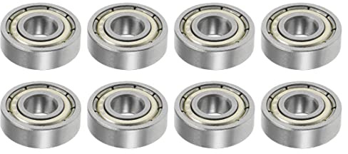 PATIKIL 5 mm x 13 mm x 4 mm Rillenkugellager, 8 Stück, Kohlenstoffstahl, für Kraftübertragung, 695ZZ