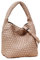 JRNDNIUO Gewebte Ledertaschen für Frauen, Knoted, Frauen, Handtasche, Designer-Schultertasche, Eimer, Geldbörse, handgefertigt, modische Tragetasche, Hobo-Tasche, klein, Beigea