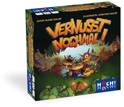 HUCH! Vernusst nochmal Familienspiel für 2 bis 4 Spieler ab 6 Jahren | Nuss-Sammelspaß mit Memo-Twist