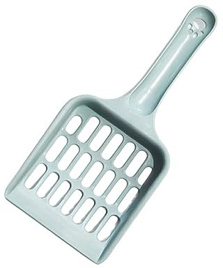 Ailan Pet Cat Litter Sifter Waste Tray Solid Long Multi-functional Useful Scoop Compact Cleaning Plastic Tool Toilet, Blue