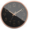 Mebus Quarzwanduhr | Leisegangwerk ohne Tick-Tack Geräusch | Aluminiumrahmen | arabisches Zifferblatt | 3D Ziffern | Aluminium Zeiger I 30 cm, Rose/Schwarz