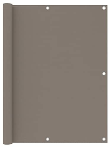 KTHLBRH Brise-vue pour balcon, taupe, 120 x 300 cm, tissu Oxford, clôture brise-vue, brise-vue pour balcon, intimité et décoration élégante pour votre balcon
