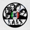 VINY WOODY Italienisches Band, Schallplattenuhr, Musik, Hard Rock, Post-Punk Gothic Rock, Wanddekoration