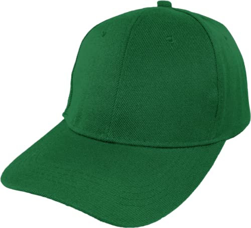 Gorra de Béisbol Ajustable de Estilo Polo Clásico Deportivo Casual de Color Liso Suave y Transpirable Unisex para Adultos y Niños Modelo JDH-1 (Verde Bosque, Talla Adulto/58cm)