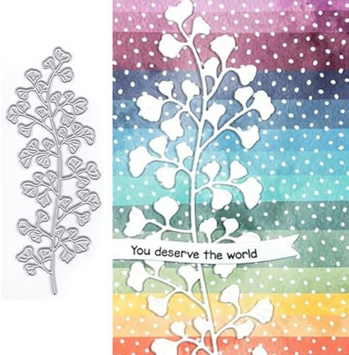 Ginkgo Zweige Stanzformen für Kartenherstellung, Pflanzen-Metall-Stanzformen für Papier, Scrapbooking, DIY-Schablonen für Album, Party, Hochzeit, Festivals, Dekoration
