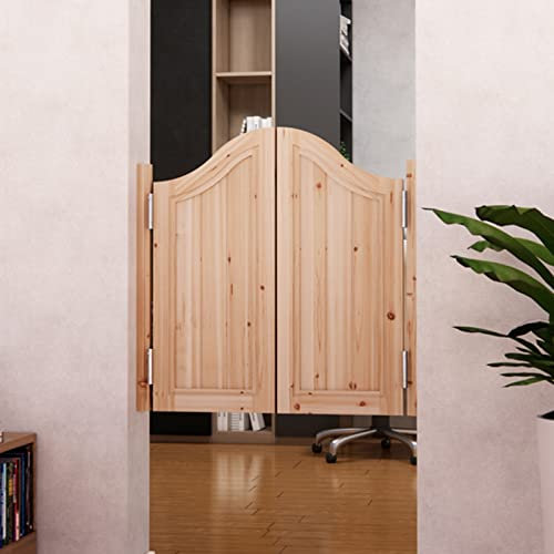 Porte à double charnière pivotante demi-salon, portes western Batwing Cowboy, portes de café articulées préfabriquées, porte pivotante intérieure en bois massif 100 cm x