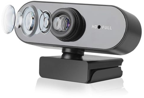 PosyLane 1080P HD Webcam with Microphone, Wide Angle Streaming Webcam,Clear Stereo Audio,Driver-Free USB Desktop Camera for Laptop Computer Gaming Video Calling Online Conference Live Streaming