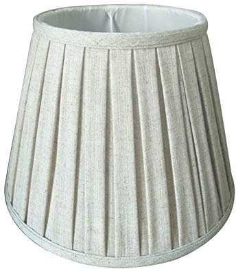 CWCQGH Lampenschirm aus plissiertem Stoff, I-Beam-Lampenschirm aus Leinenstoff, großer E27-Schraubmund, für Tischlampen-Stehlampe, 30 cm