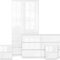 Blisswood Bedroom Furniture Set With 2 Door Wardrobe 6 Drawer Chest of Drawer + 2 Drawer 2 Bedside Table Cabinet Bedroom Set for 4 Piece Bedroom Storage furniture Set, White