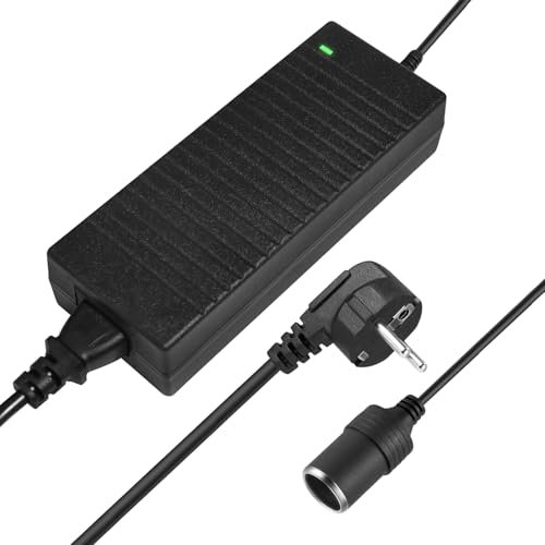 Adaptador Mechero Coche a Enchufe, Transformador 220v a 12v, 10A 120W Convertidor de Corriente, Coche Adaptador para Encendedor de Cigarrillos, para Aspiradoras de Coche, Compresores, Frigoríficos