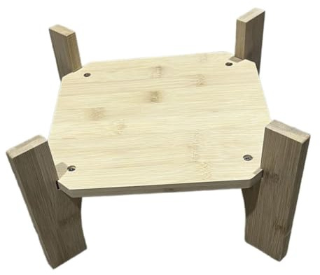 Sharplace Wasserkrughalter, Getränkespenderhalter mit rundem Sockel, Getränkespenderständer, Krughalter aus Bambus, Langlebiger Wasserkrughalter für Partys Hochzeiten Restaurant, vierteilig 20 cm