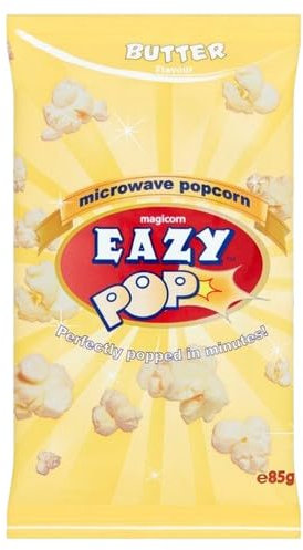 Eazypop Microwave Popcorn Magicorn 85G | Suitable for vegetarians | (Pack of 8, Butter Flavour)