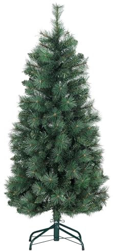 HOMCOM Árbol de Navidad 152 cm Árbol de Navidad Artificial con 354 Ramas y Patas de Metal Árbol Navideño para Salón Interior Verde