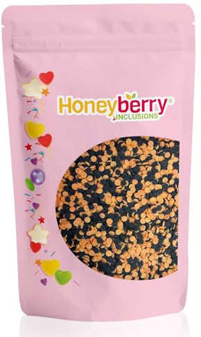 Halloween Konfetti Streusel 200g - Natürliche Essbare Streusel Tortendeko - Halloween Streudeko, Halloween Zuckerkonfetti zum Verzieren von Kuchen, Muffins und Desserts - Hergestellt in der EU