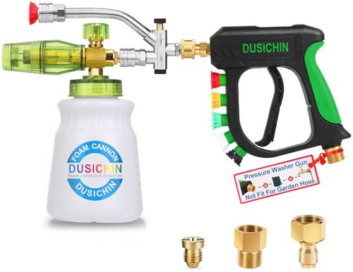 DUSICHIN Pressure Washer Attachment Gun Short Wand Lance Snow Foam Cannon