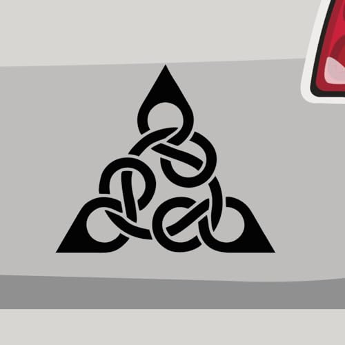 Aufkleber - keltischer Knoten Walhalla - Sticker, Folienaukleber für Auto, Motorrad, Fahrrad, Laptop, LKW (33x29cm | Schwarz)