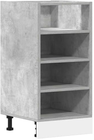 vidaXL Armario bajo Madera de ingeniería Gris hormigón 40x44,5x81,5 cm, Armario de Cocina, Unidad de Cocina, gabinete de Almacenamiento de Cocina