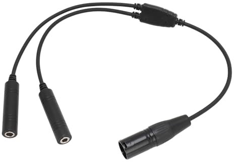 LICAEVEY GA-Dual-Stecker auf XLR-Headset-Adapter, Professioneller 5-poliger XLR-Luftfahrt-Headset-Adapter für die Meisten Luftfahrt-Headsets, Plug-and-Play