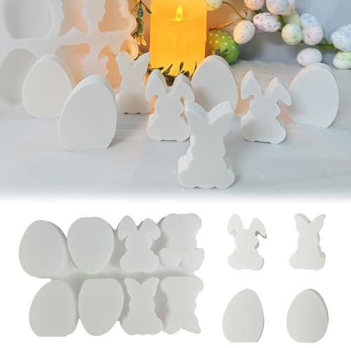Silikonform Ostern Osterei, Silikonform Hase, Gießformen Silikon Ostern, Silikonform Ei, Diy Easter Eggs, Silikonform Ostern, Silikonform Frühling, Für Diy Ostereier Deko (Eierkaninchen)