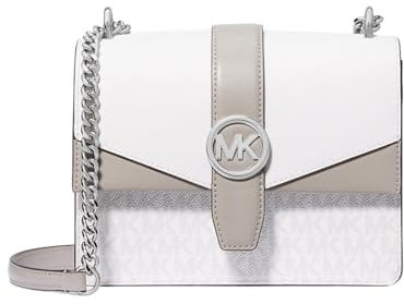 Michael Kors Greenwich Small Saffiano Leather Crossbody Bag Optic White, optic white, Small